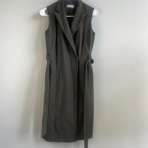 Calvin Klein gray business dress and dress cover-up